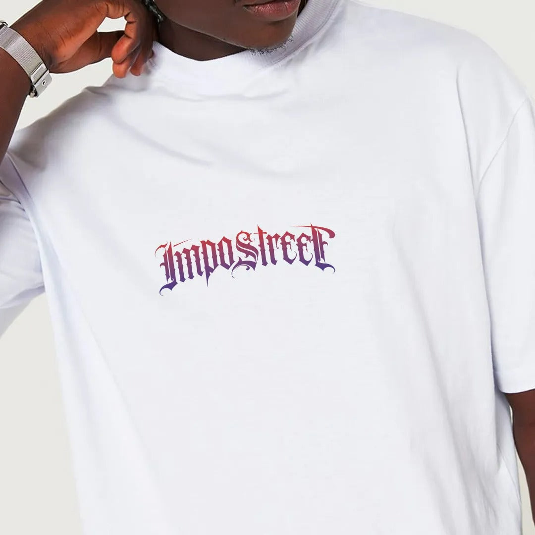 Camiseta Heavy Oversized Logo Flat Degradê - Impostreet