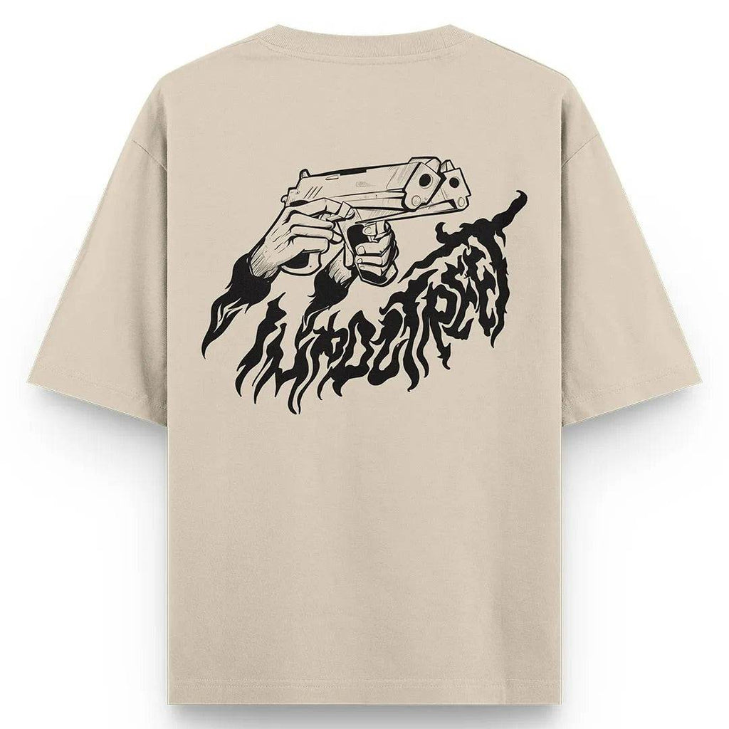 Camiseta Heavy Oversized Fire Gun - Impostreet