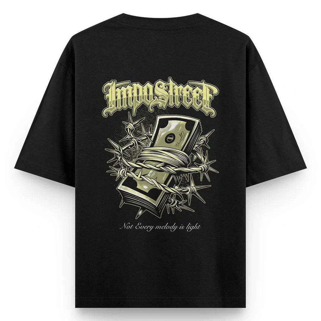 Camiseta Heavy Oversized Barbed Money - Impostreet