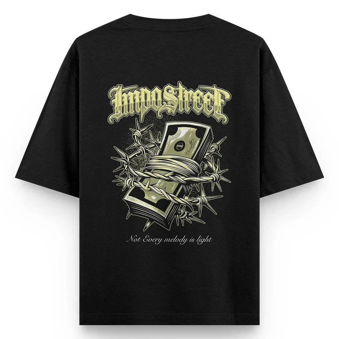 Camiseta Heavy Oversized Barbed Money - Impostreet