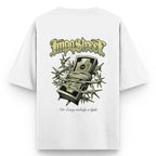Camiseta Heavy Oversized Barbed Money - Impostreet