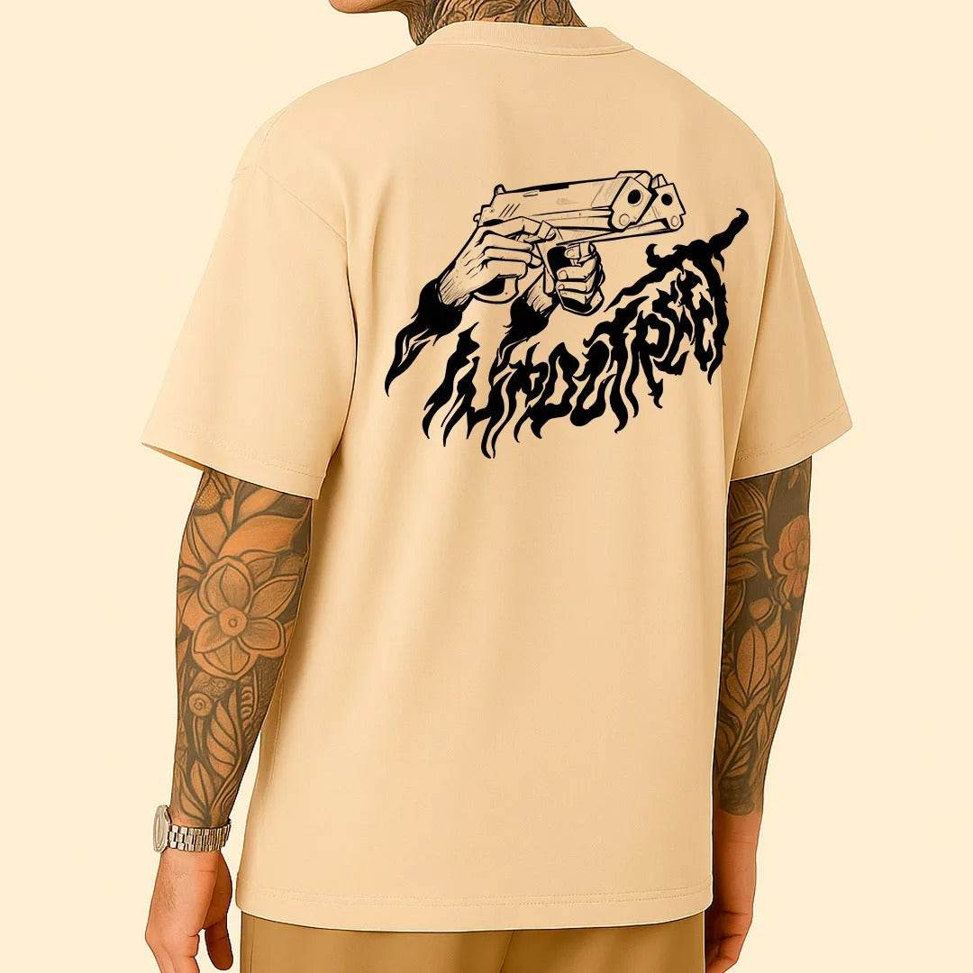 Camiseta Heavy Oversized Fire Gun - Impostreet