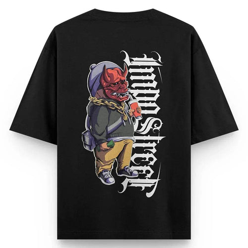 Camiseta Heavy Oversized Hannya Drink - Impostreet