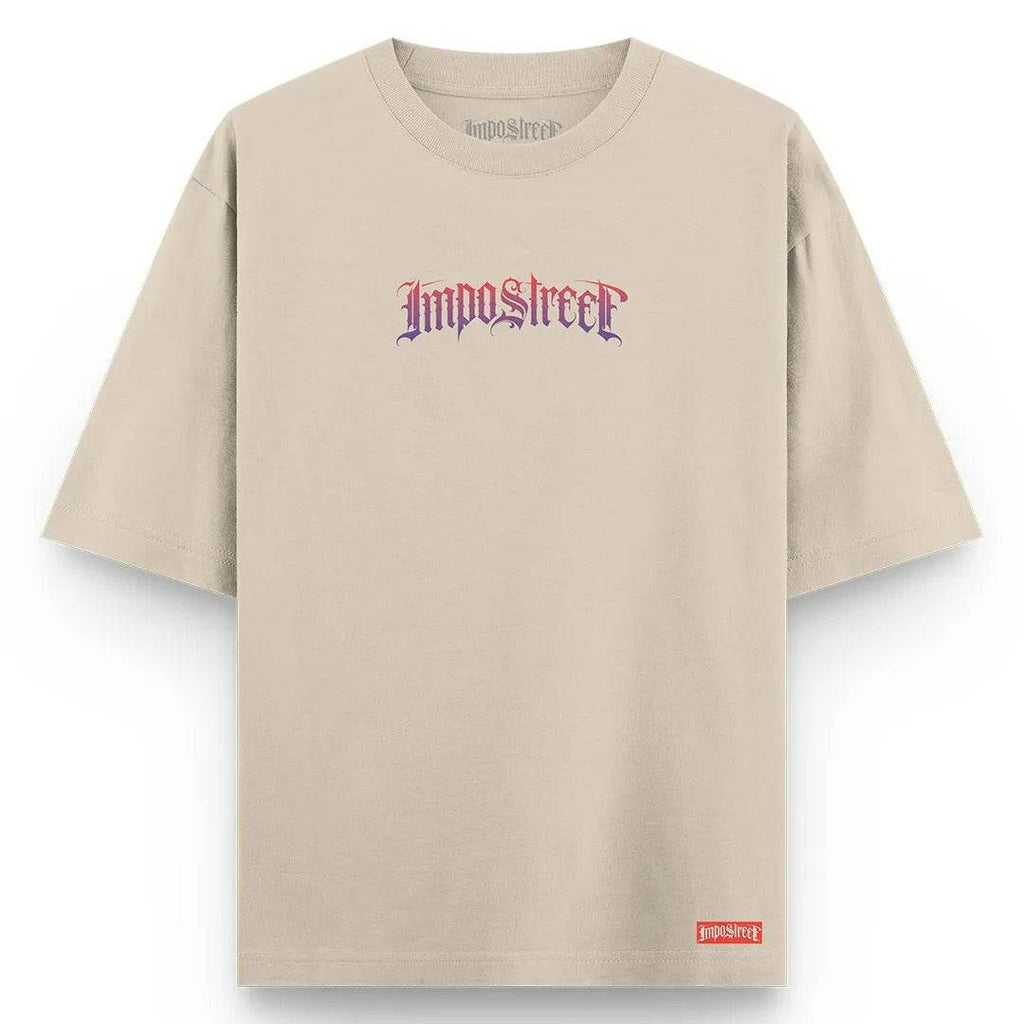 Camiseta Heavy Oversized Logo Flat Degradê - Impostreet