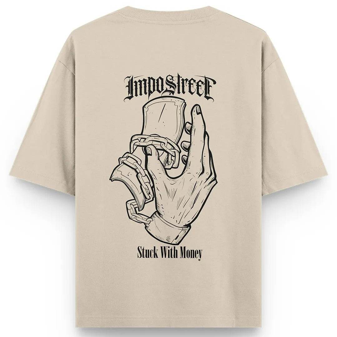 Camiseta Heavy Oversized Stuck With Money - Impostreet