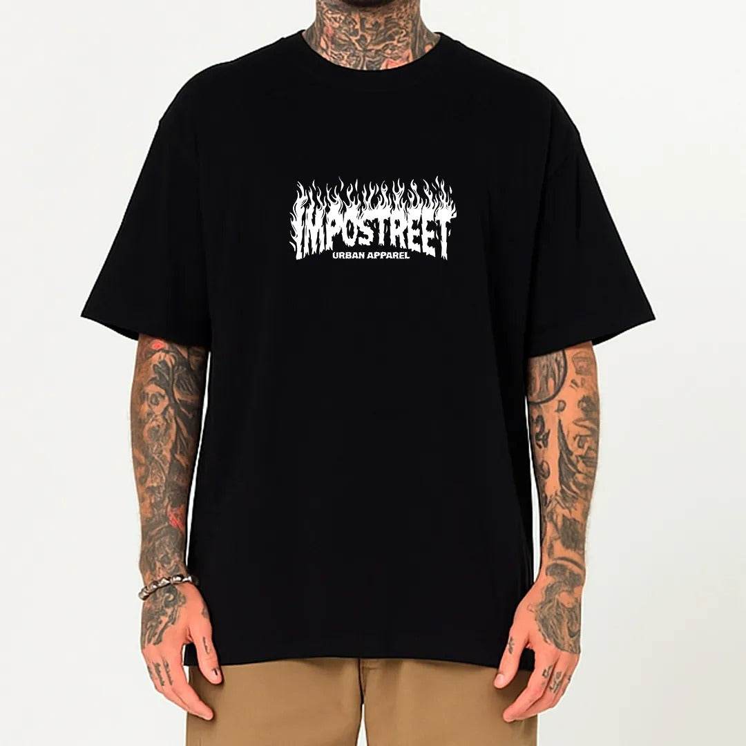 Camiseta Heavy Oversized Fire Urban Street - Impostreet