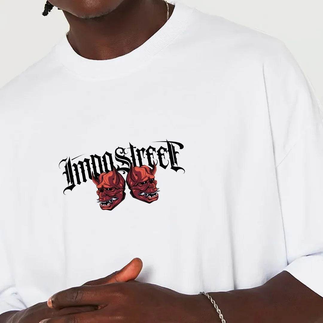 Camiseta Heavy Oversized Hannya Drink - Impostreet