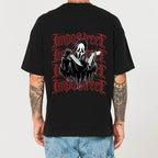 Camiseta Heavy Oversized Ghost Face Grafite - Impostreet