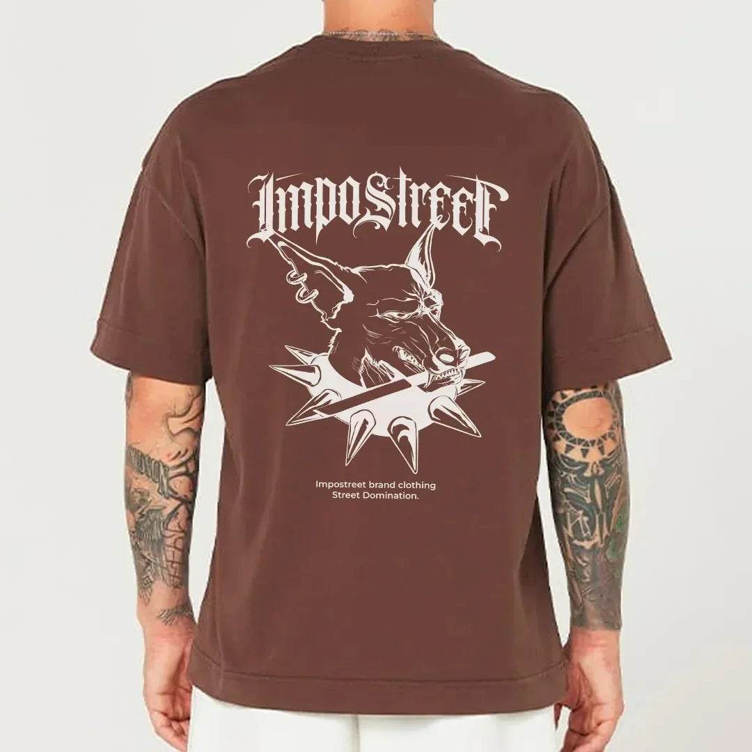 Camiseta Heavy Oversized Dog Knife - Impostreet