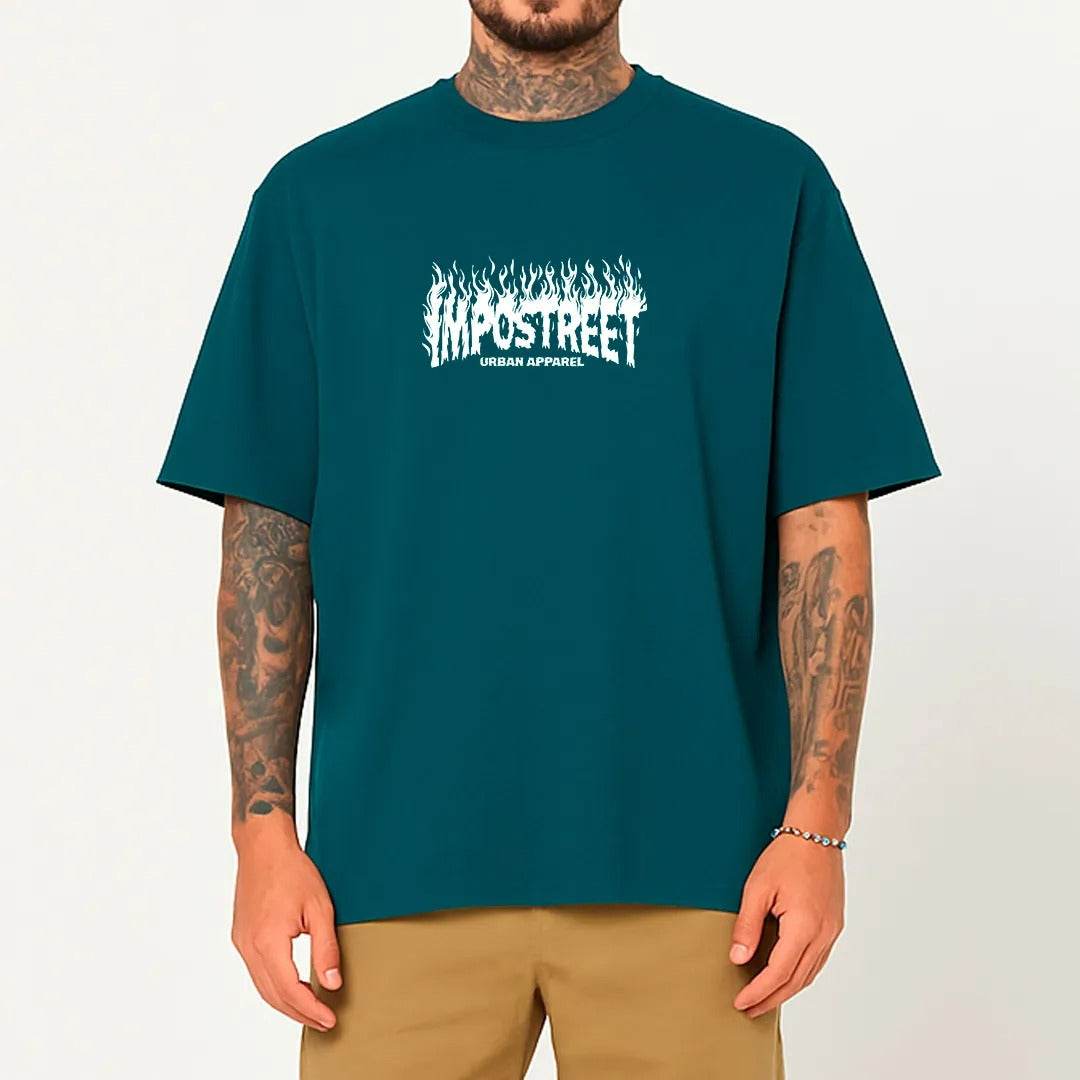 Camiseta Heavy Oversized Fire Urban Street - Impostreet
