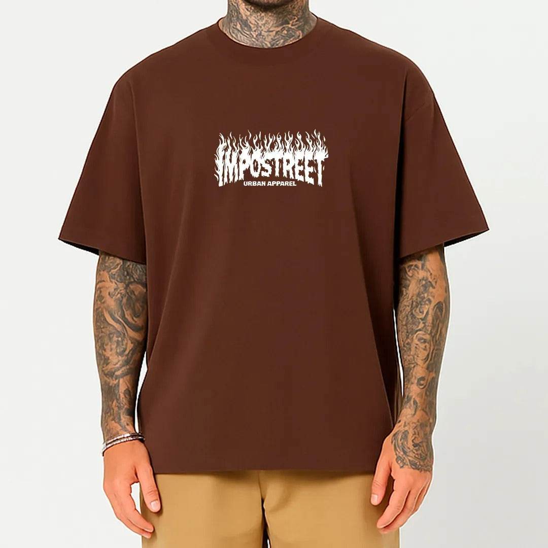 Camiseta Heavy Oversized Fire Urban Street - Impostreet