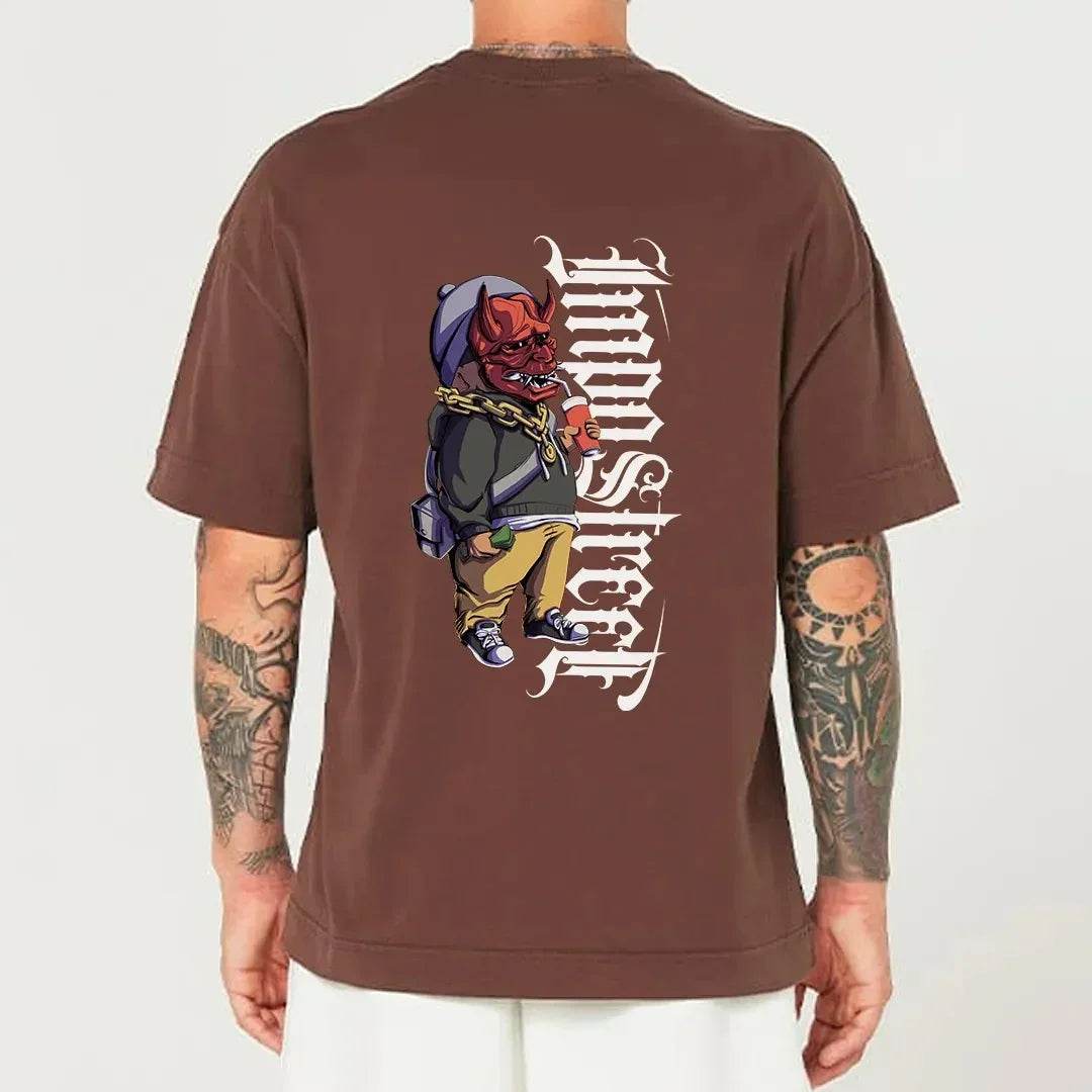 Camiseta Heavy Oversized Hannya Drink - Impostreet