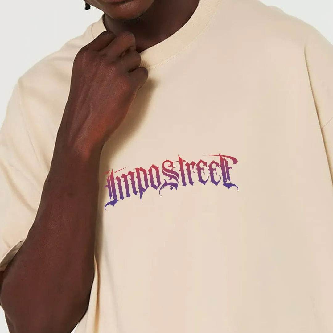 Camiseta Heavy Oversized Logo Flat Degradê - Impostreet