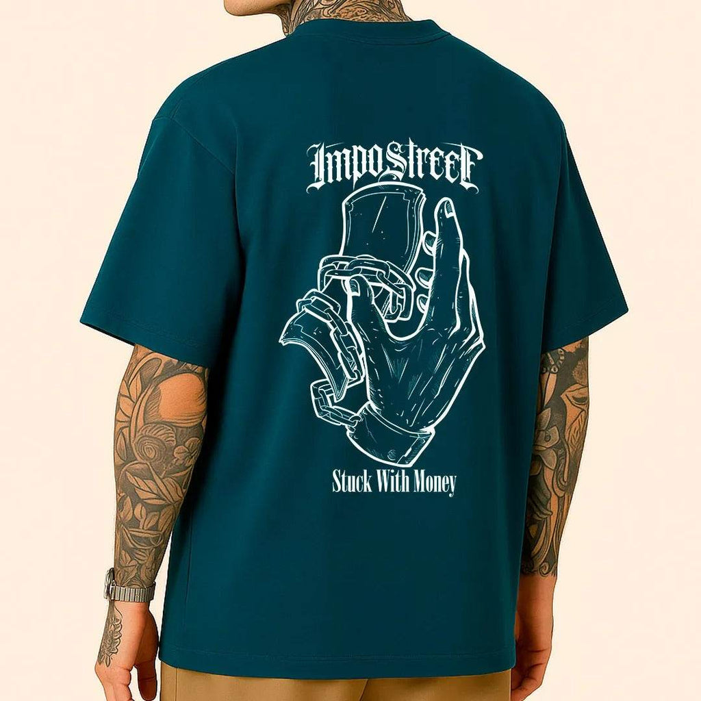 Camiseta Heavy Oversized Stuck With Money - Impostreet