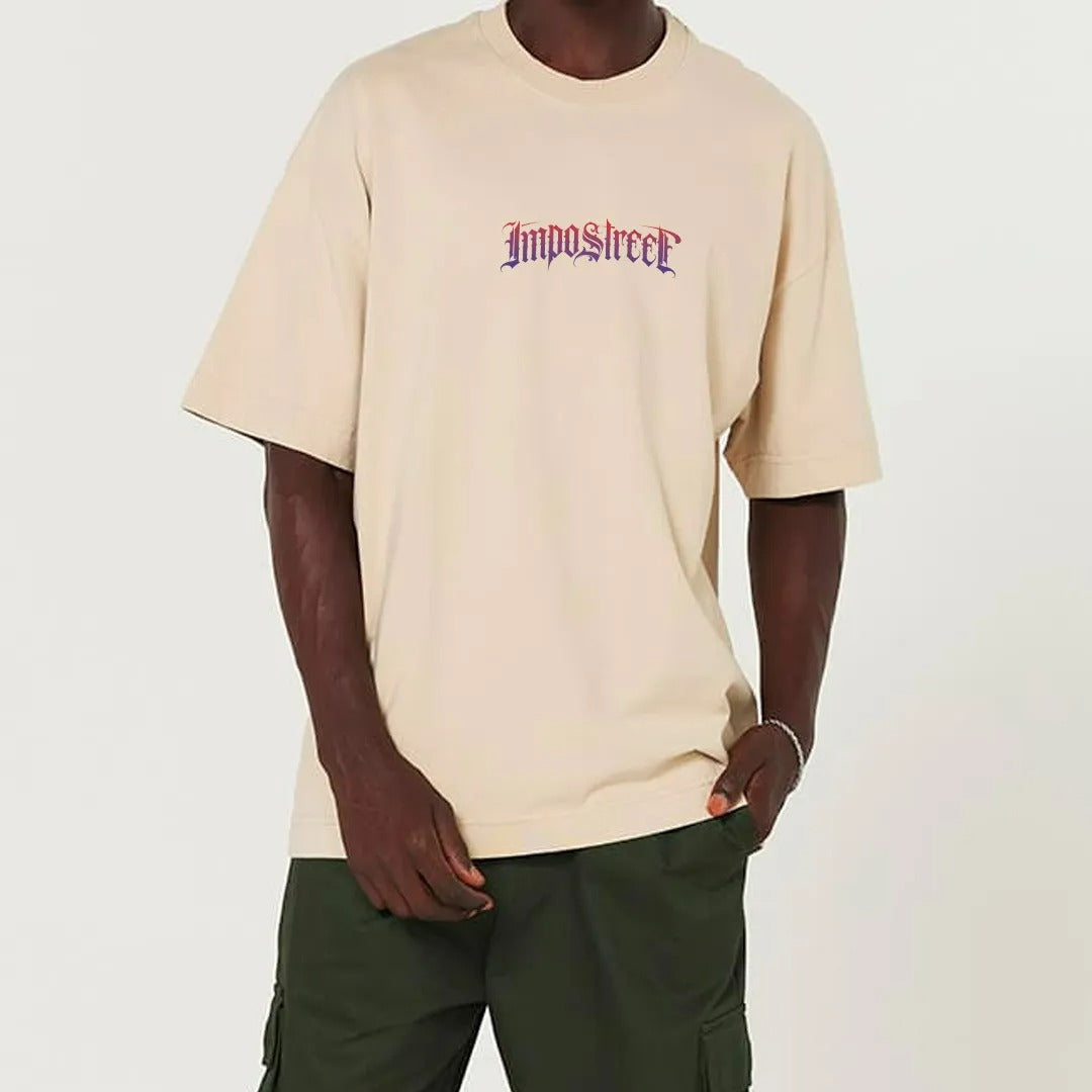 Camiseta Heavy Oversized Logo Flat Degradê - Impostreet